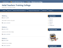 Tablet Screenshot of helalbedcollege.org